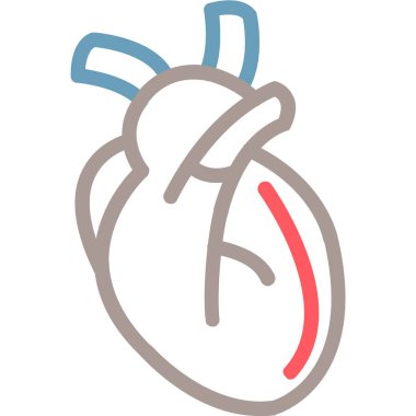 İnsan kalbi simge vektör çizim