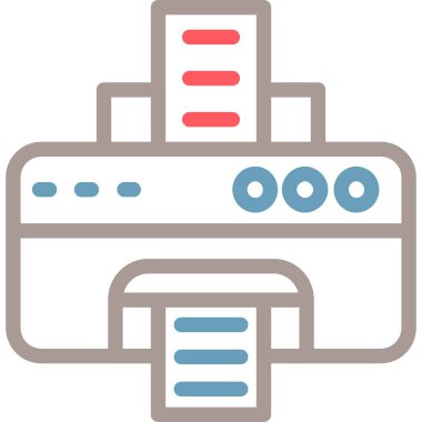 veri depolama vektör simgesi. düz biçim bicolor ve sembol, mavi ve gri renkler, yuvarlak açılar, beyaz arkaplan.