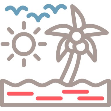 Ana hatlarıyla iklim ısınma ikonu - biçim