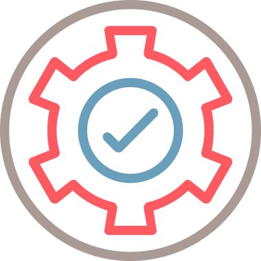 dişli vektör simgesi. biçim iki renkli düz semboldür, dişli simgesi ve yuvarlak açılar, pürüzsüz mavi renkler.