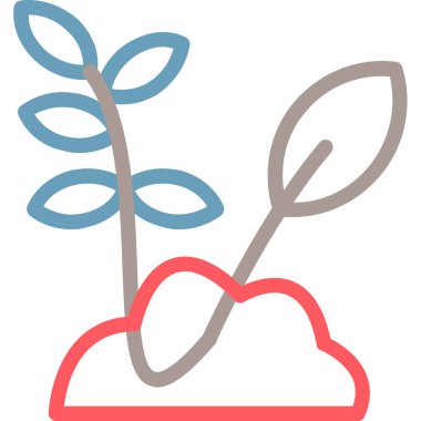 Bitki simgesinin vektör illüstrasyonu