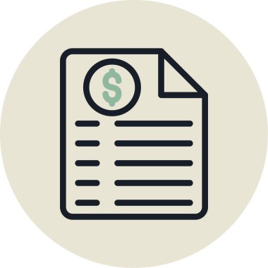 Belge. Web simgesi basit illüstrasyon