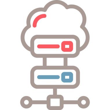 bulut hesaplama vektörü simgesi