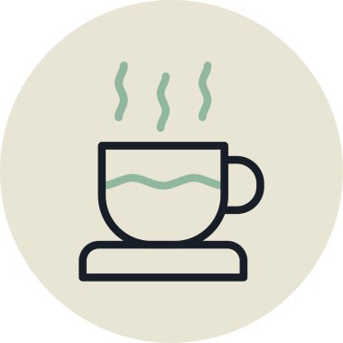 Çay. Web simgesi basit illüstrasyon