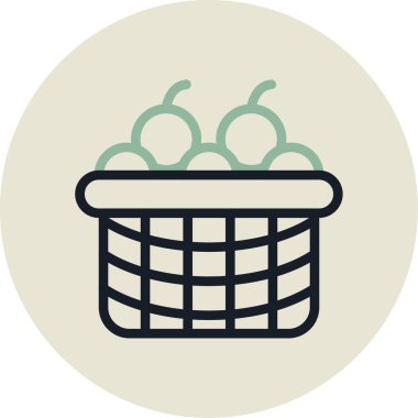 Sepet Simgesi vektör illüstrasyonu