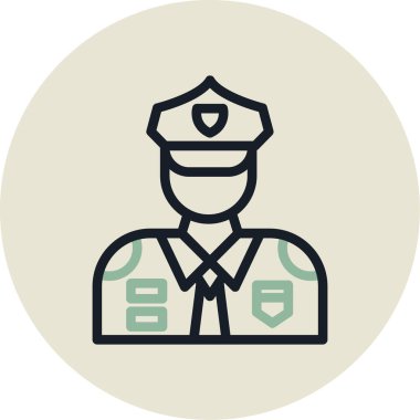 asker simgesi vektör illüstrasyonu