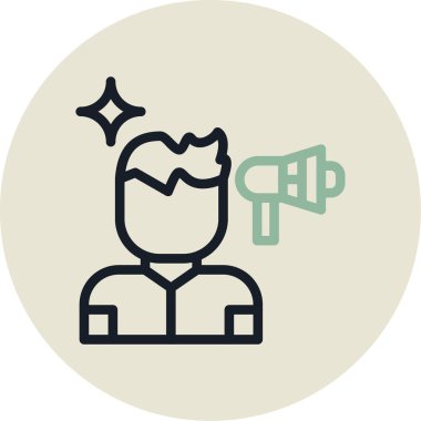 Eşsiz Kullanıcı Hesap Vektör Satırı Simgesi