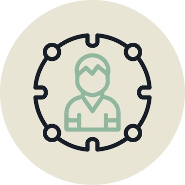 İnsan simgesinin vektör illüstrasyonu