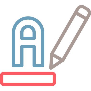 Kalem. Web simgesi basit illüstrasyon