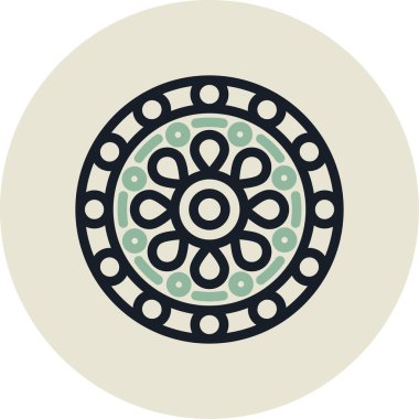 Dairesel bir süslemenin vektör illüstrasyonu