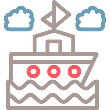 Yelkenli Hattı Çok Renkli, Vektör Resimleri