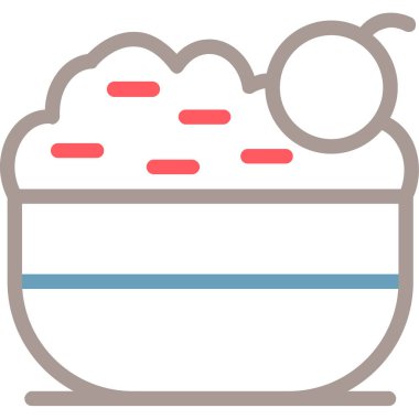 Tatlı kek ikonu ana hatlarıyla