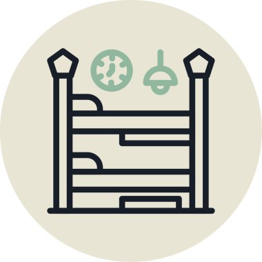 Mobilya modern simgesinin vektör illüstrasyonu