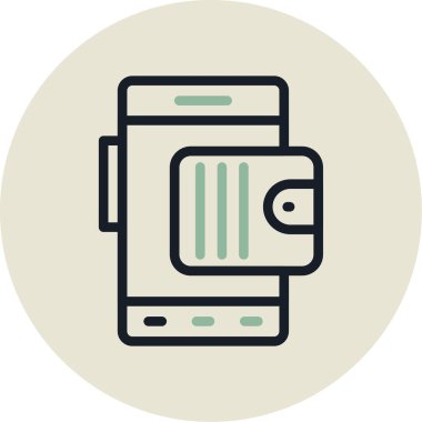 Pil. Web simgesi basit illüstrasyon