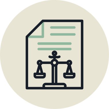 kanun simgesi vektör illüstrasyonu