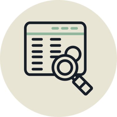 arama web simgesi basit illüstrasyon