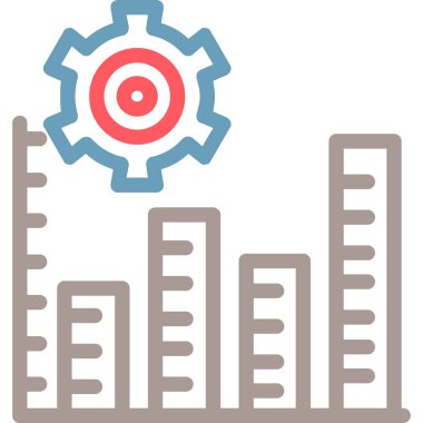 iş grafiği ikon vektör illüstrasyonu