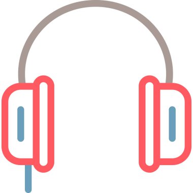 Kulaklık. Web simgesi basit illüstrasyon