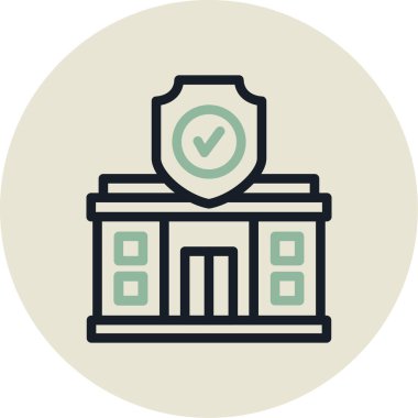 Bina. Web simgesi basit illüstrasyon