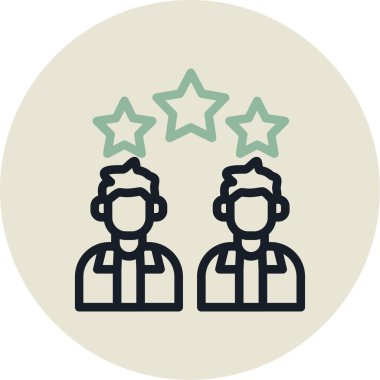 Beyaz arkaplanda müşteri hizmeti vektör çizgisi simgesi.