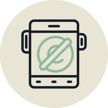 hiçbir telefon simge vektör çizim