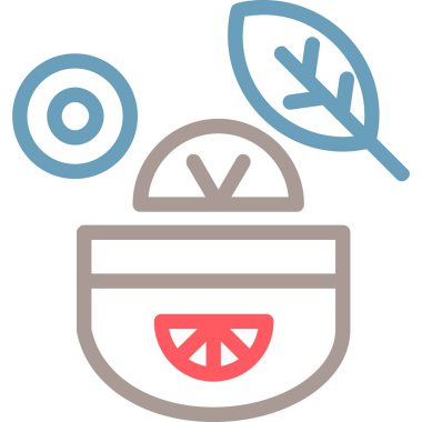 Yemek. Web simgesi basit illüstrasyon