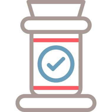 onaylanmış işaret simgesi, vektör illüstrasyonu