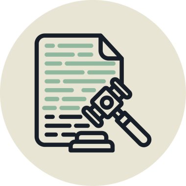 Hukuk ve adalet simgesi. vektör illüstrasyonu