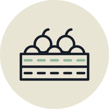 Tavuk ikonu vektör illüstrasyonu. hindi