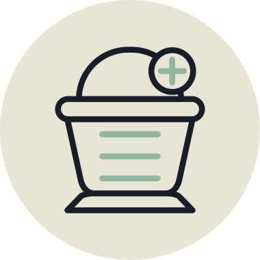 Sepet. Web simgesi basit illüstrasyon