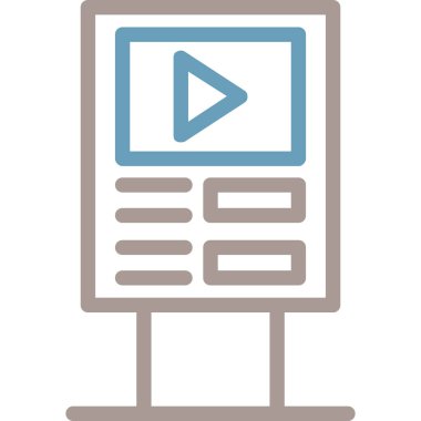 Video kamera. Web simgesi basit illüstrasyon