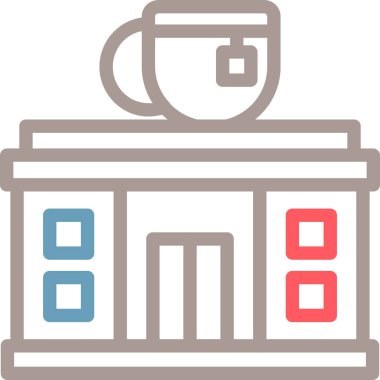 Kahve. Web simgesi basit illüstrasyon