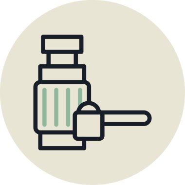 İlaç şişesi simgesinin vektör illüstrasyonu