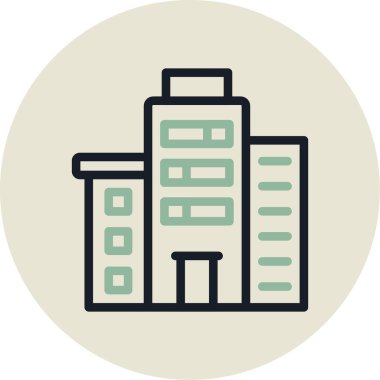 Bina. Web simgesi basit tasarım