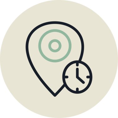 gps konum pin simgesi ile doldurulmuş - taslak biçimi