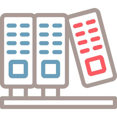 Ofis. Web simgesi basit illüstrasyon