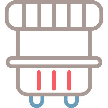 Alışveriş arabası ikonu. Basit vektör illüstrasyonu