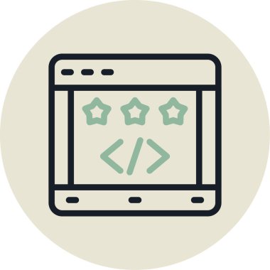 Web geliştirme simgesi vektör illüstrasyonu