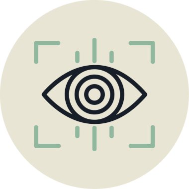 Bir göz simgesinin vektör illüstrasyonu