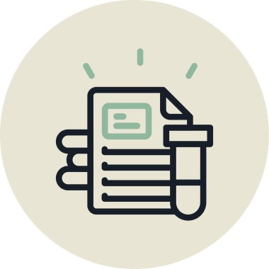 belge simgesi, modern vektör illüstrasyonu