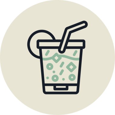 Bir bardak suyun vektör çizimi