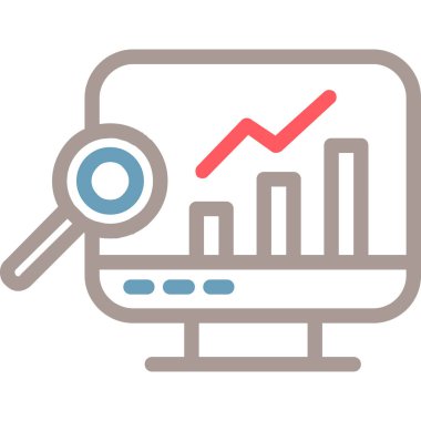 analitik grafik simgesi, vektör illüstrasyonu