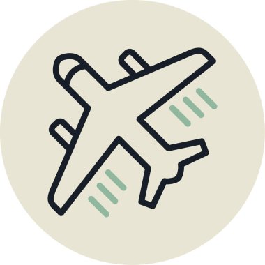 düzlem simgesinin vektör illüstrasyonu