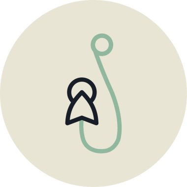 Balık oltasının vektör çizimi