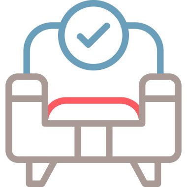 Yatağa. Web simgesi basit illüstrasyon