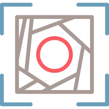 Bir kamera simgesinin vektör illüstrasyonu