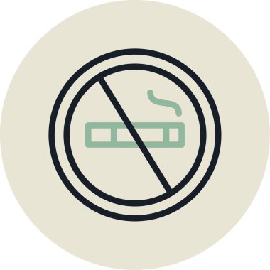 Sigara içmek yok. Basit resimleme