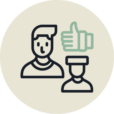 Fikir simgesi vektör illüstrasyon tasarımına sahip bir adam