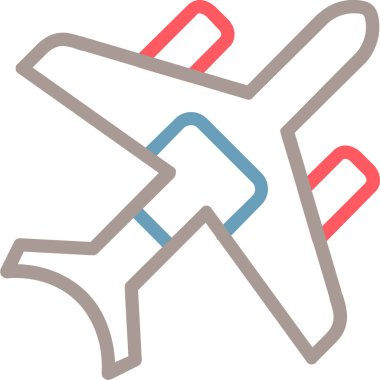 Uçak. Web simgesi basit illüstrasyon