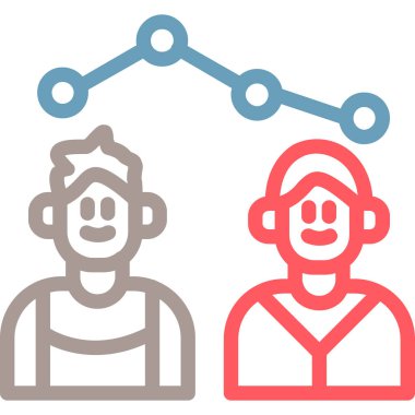 İnsanlar. Web simgesi basit illüstrasyon